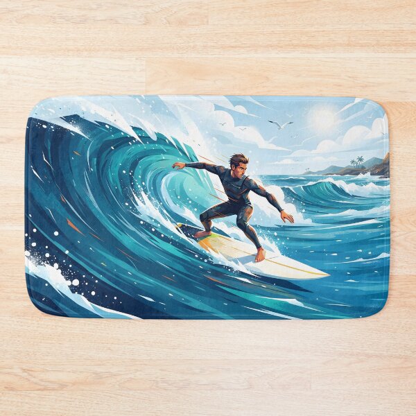 Item preview, Surfer riding a large ocean wave designed and sold by homydesign.