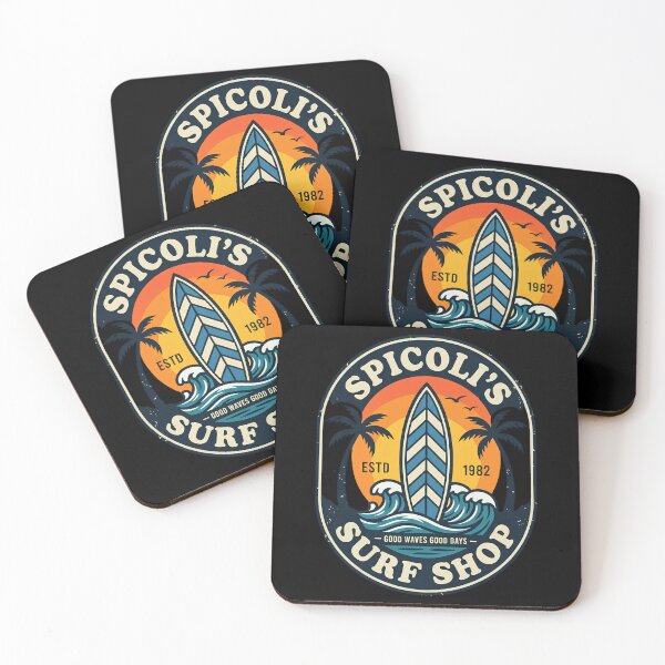 Item preview, Spicoli's Surf Shop Vintage Estd 1982 Surfing Beach Ocean Waves designed and sold by w66aboo.