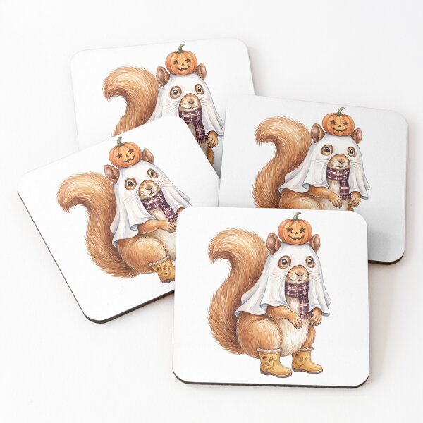 Item preview, Pumpkin Squirrel Ghost designed and sold by Tiffany Roy.