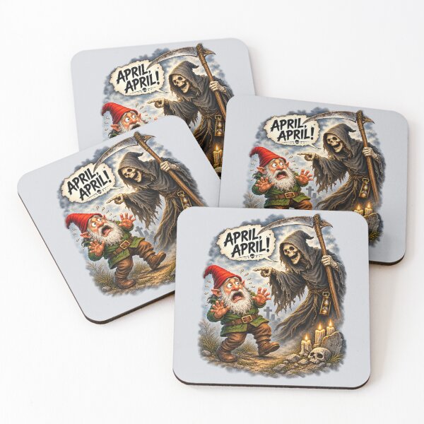 Item preview, April, April! – Grim Reaper's Surprise Gnome designed and sold by Alpine-Ink.