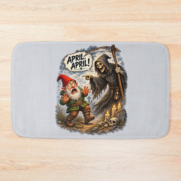 Item preview, April, April! – Grim Reaper's Surprise Gnome designed and sold by Alpine-Ink.