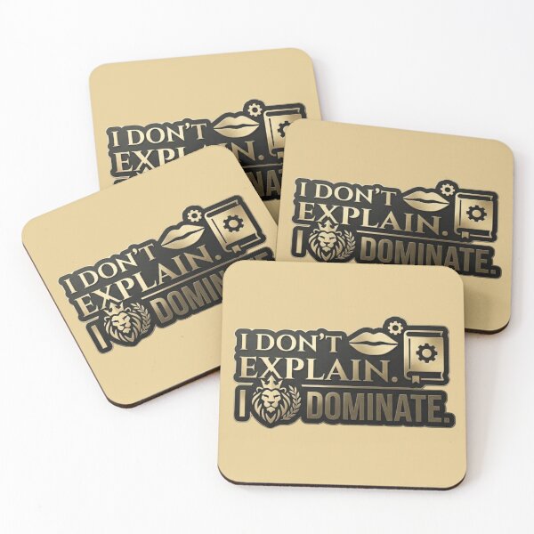 Item preview, I Don't Explain I Dominate Gold Lion Crest Sticker designed and sold by Scro-Ciob-Shop.
