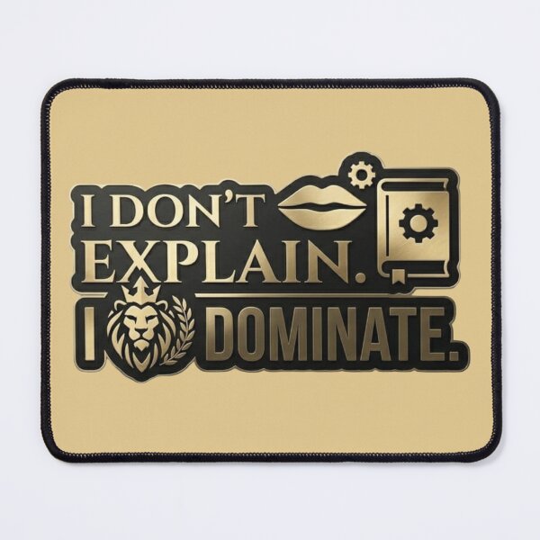 Item preview, I Don't Explain I Dominate Gold Lion Crest Sticker designed and sold by Scro-Ciob-Shop.