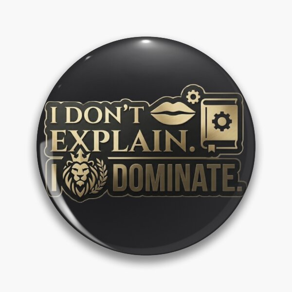 Item preview, I Don't Explain I Dominate Gold Lion Crest Sticker designed and sold by Scro-Ciob-Shop.