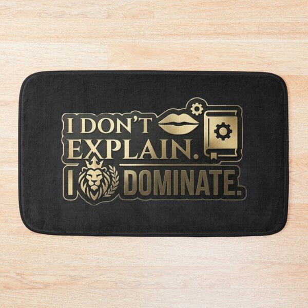Item preview, I Don't Explain I Dominate Gold Lion Crest Sticker designed and sold by Scro-Ciob-Shop.
