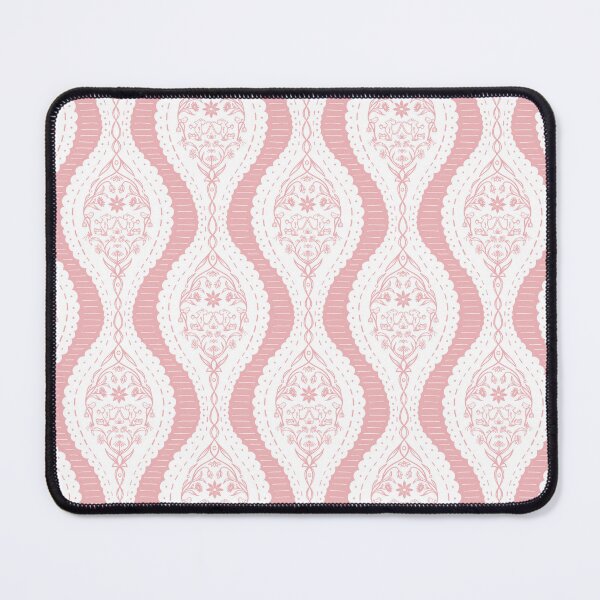 Item preview, Whimsical Pink Mouse Damask Pattern designed and sold by Flora-and-Fable.