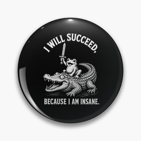 Item preview, crocodile I Will Succeed Funny Motivational Frog Art designed and sold by ROUX-ART.