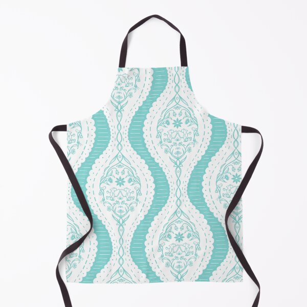 Item preview, Whimsical Teal Mouse Damask Pattern designed and sold by Flora-and-Fable.