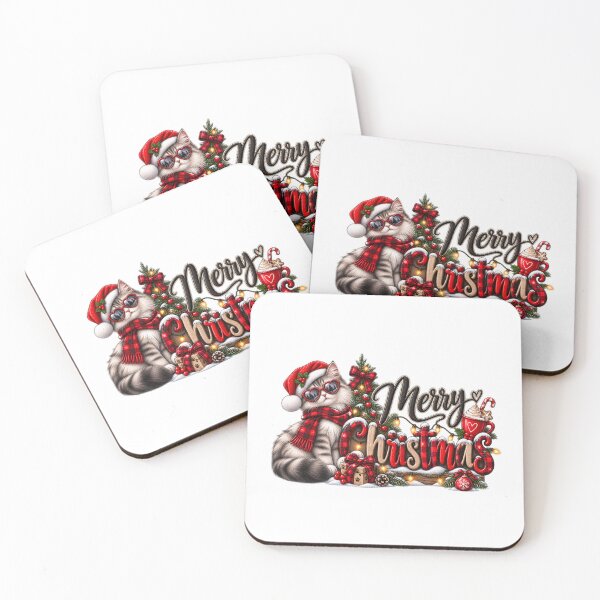 Item preview, Cute Christmas Cat Cozy Holiday Design designed and sold by Wild Ink Studio by Barbara.