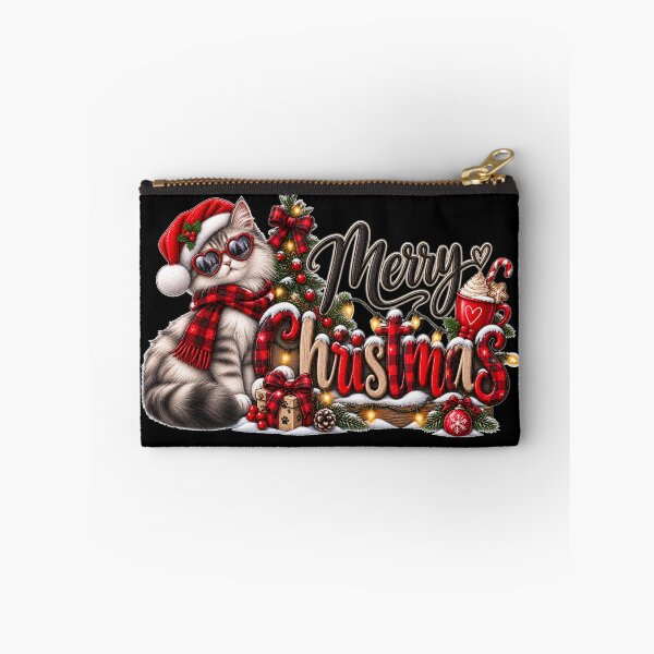 Item preview, Cute Christmas Cat Cozy Holiday Design designed and sold by Wild Ink Studio by Barbara.
