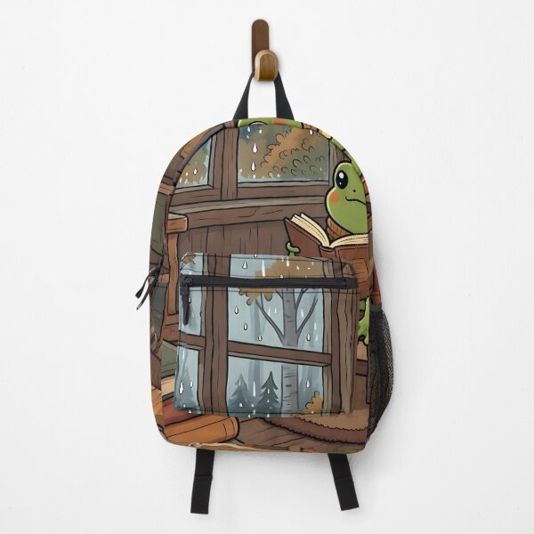 Item preview, Cozy Frog Reading Book Rainy Library designed and sold by Herodestroyer.