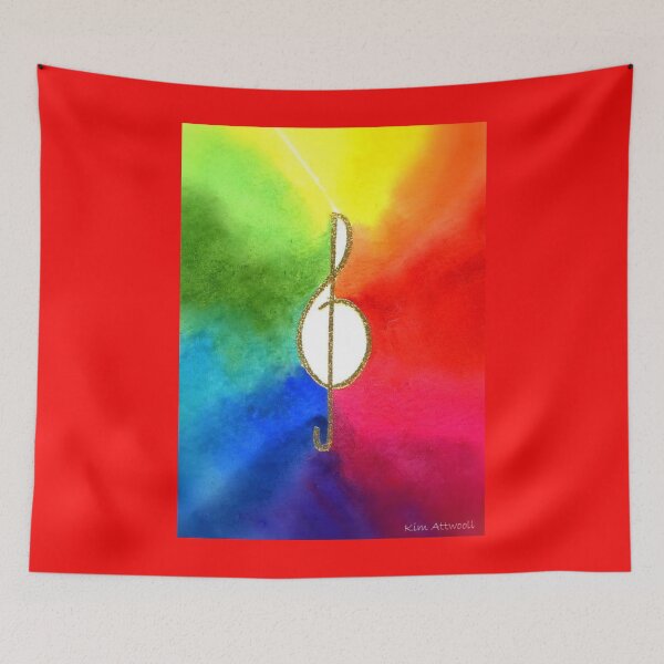 Item preview, Rainbow Trebleclef designed and sold by aswoa.