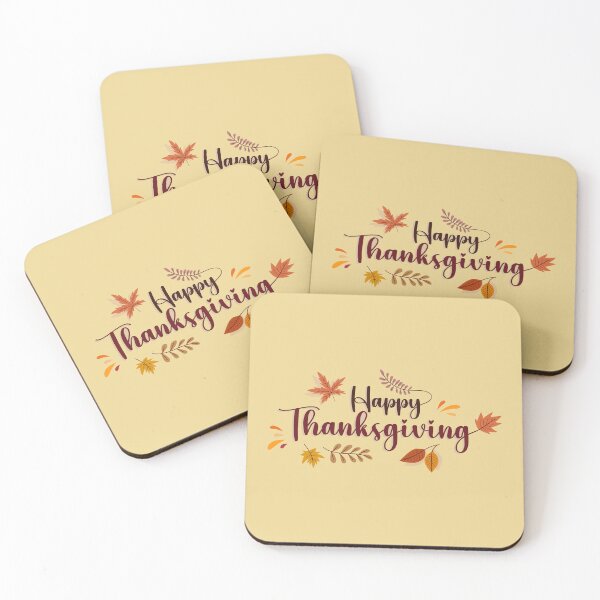 Item preview, Happy Thanksgiving Typography Autumn Leaves designed and sold by SolutionsArt.