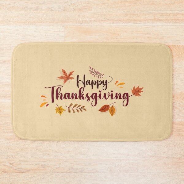 Item preview, Happy Thanksgiving Typography Autumn Leaves designed and sold by SolutionsArt.