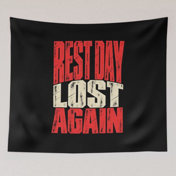 Item preview, Rest Day Lost Again – Vintage Gym Humor designed and sold by FZ Studio .