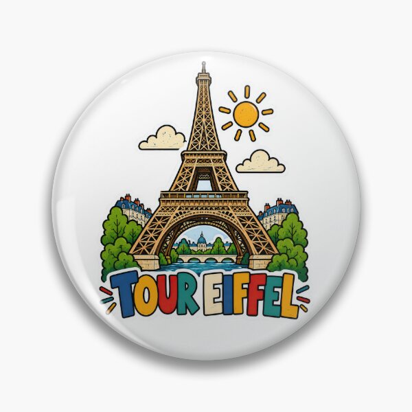 Item preview, Eiffel Tower Paris – Colorful French Landmark Comic Art designed and sold by Earth Celebration Designs.