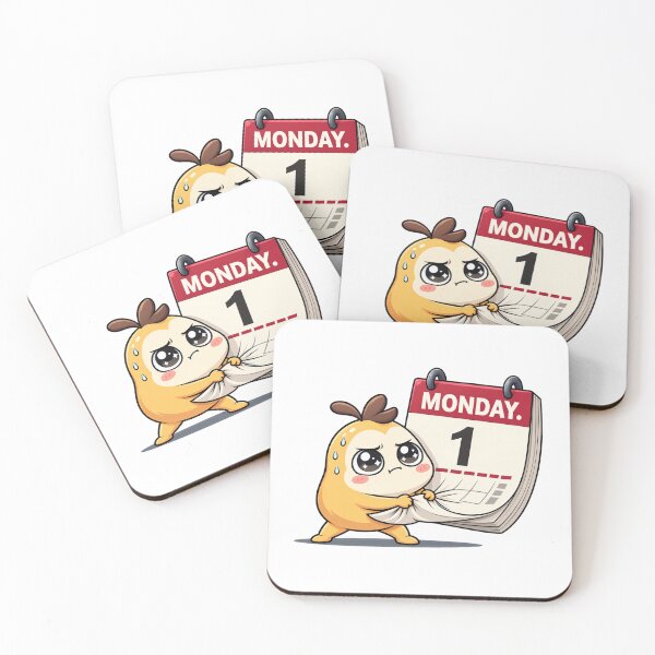 Item preview, Monday Struggle Cute Kawaii Character – Funny Monday Mood, Work Week Humor designed and sold by MrDev.