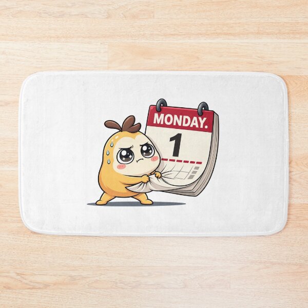 Item preview, Monday Struggle Cute Kawaii Character – Funny Monday Mood, Work Week Humor designed and sold by MrDev.