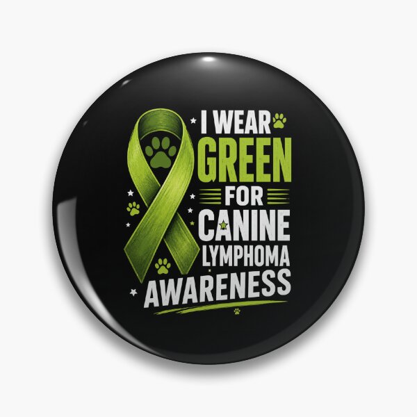 Item preview, green ribbon canine lymphoma awareness paw print graphic designed and sold by ROUX-ART.