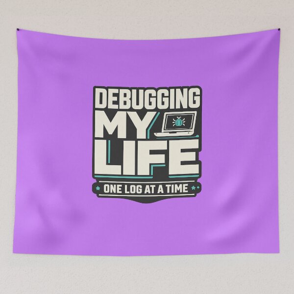 Item preview, Debugging My Life Typography Tee designed and sold by Fun2Fentastic.