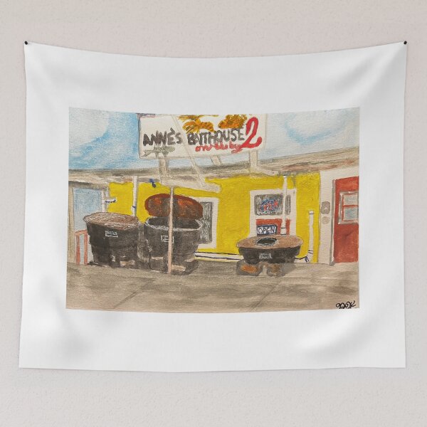 Item preview, Coastal Bait House Watercolor designed and sold by BirdandaBrush.