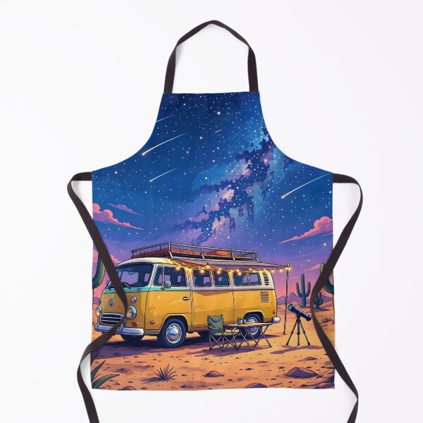 Item preview, Yellow Camper Van Desert Stargazing Milky Way designed and sold by Herodestroyer.