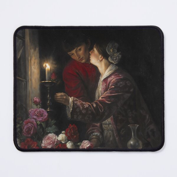 Item preview, Gothic Lovers By Candlelight At Window Painting designed and sold by DarkHolyQueen.