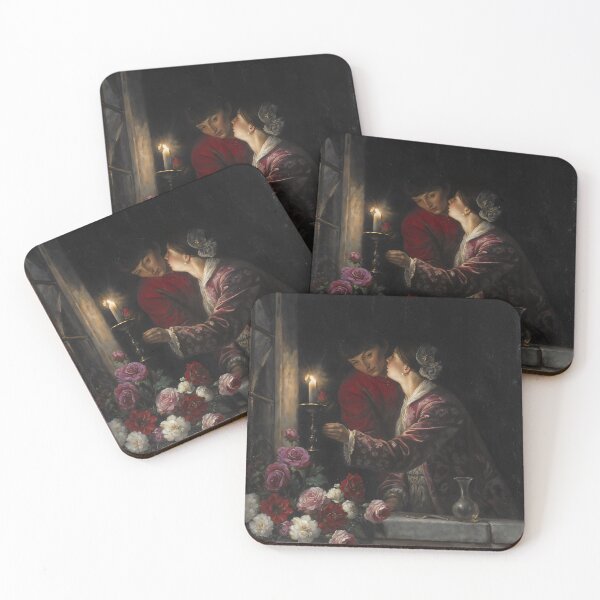Item preview, Gothic Lovers By Candlelight At Window Painting designed and sold by DarkHolyQueen.