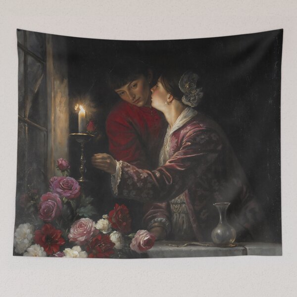 Item preview, Gothic Lovers By Candlelight At Window Painting designed and sold by DarkHolyQueen.