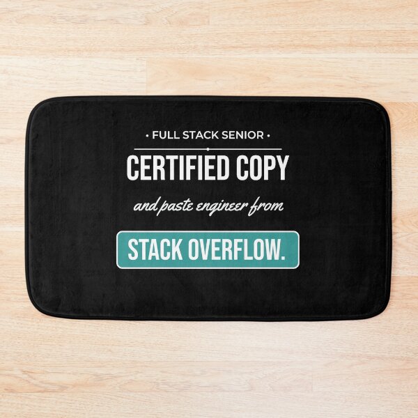 Item preview, Certified Stack Overflow Engineer Funny Programming Humor designed and sold by Life&Art.