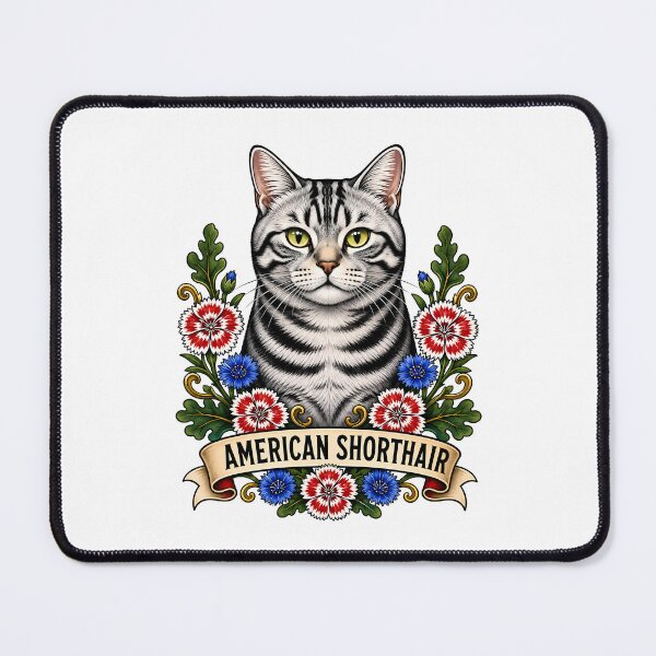 Item preview, American Shorthair Cat Vintage Tattoo Art designed and sold by Old's Cool Cat Studio.
