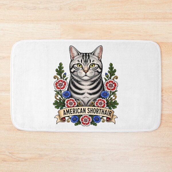 Item preview, American Shorthair Cat Vintage Tattoo Art designed and sold by Old's Cool Cat Studio.