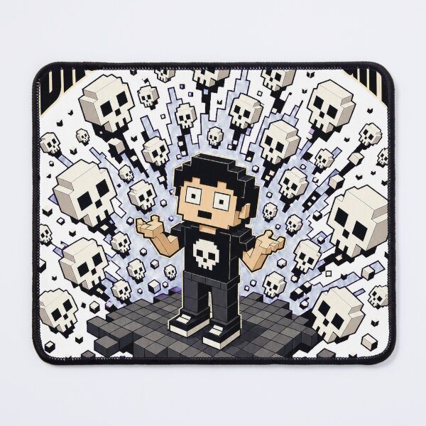 Item preview, Bro Really Thought Emotional Damage Voxel Skull Gamer T-Shirt designed and sold by KIDEnia.