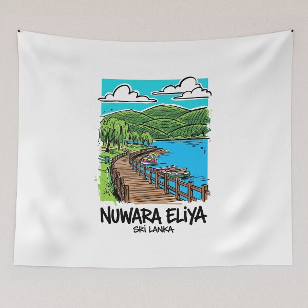 Item preview, Nuwara Eliya Lake Boardwalk Sri Lanka Art designed and sold by Merch by Das Design Studio.