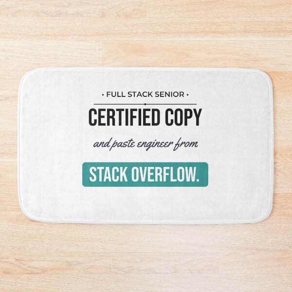 Item preview, Certified Stack Overflow Engineer Funny Programming Humor designed and sold by Life&Art.