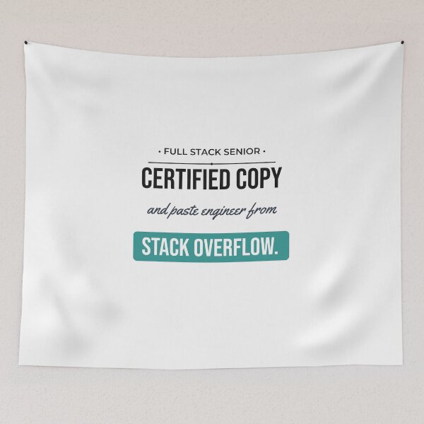 Item preview, Certified Stack Overflow Engineer Funny Programming Humor designed and sold by Life&Art.