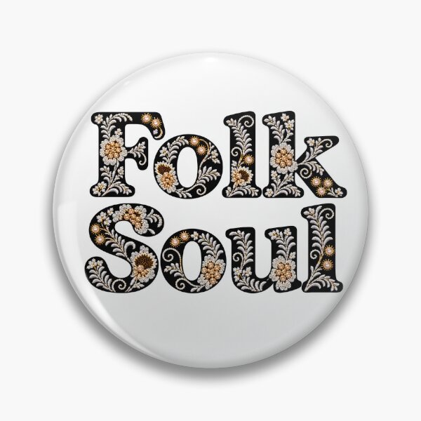 Item preview, Folk Soul Floral Embroidery Typography designed and sold by DansCreations42.