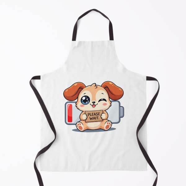 Artikelvorschau, Please Wait Low Battery Cute Puppy – Funny Dog Lover Gift, Tired Puppy Humor entworfen und verkauft von MrDev.