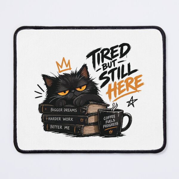 Item preview, Tired But Still Here – Grumpy Cat Motivation designed and sold by MeGasis.