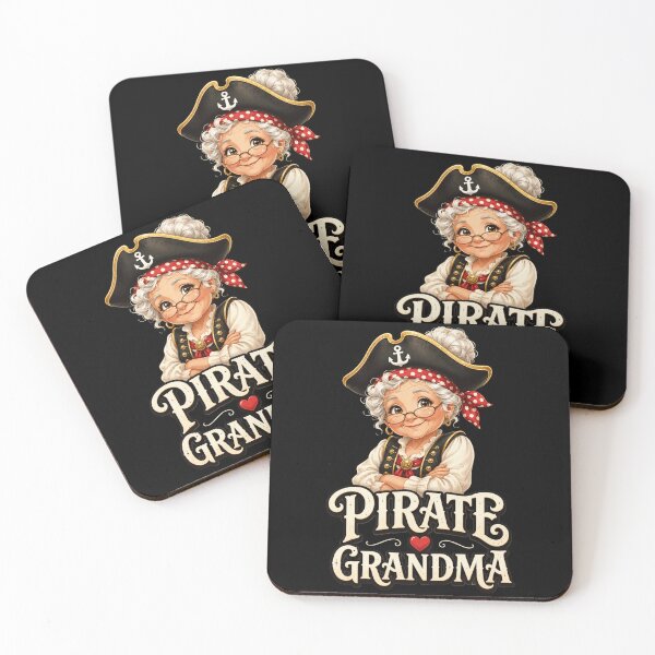 Item preview, Pirate Grandma Funny Vintage Character Illustration designed and sold by ROUX-ART.