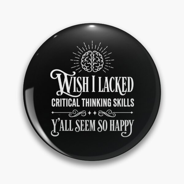 Item preview, critical thinking skills quote with brain illustration designed and sold by ROUX-ART.