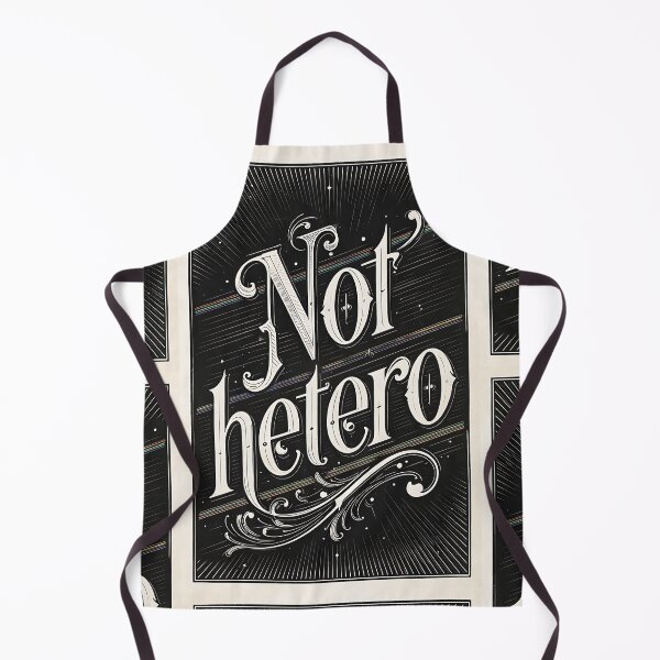 Item preview, Retro “Not Hetero” LGBTQ Pride Typography Poster designed and sold by ZhivanCrimson.