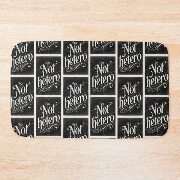 Item preview, Retro “Not Hetero” LGBTQ Pride Typography Poster designed and sold by ZhivanCrimson.