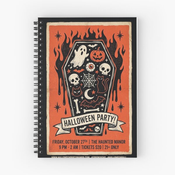 Item preview, Coffin Hot‑Drop: The Spook‑Fiesta Going Full Flame‑O’Ween designed and sold by Print Fiction.