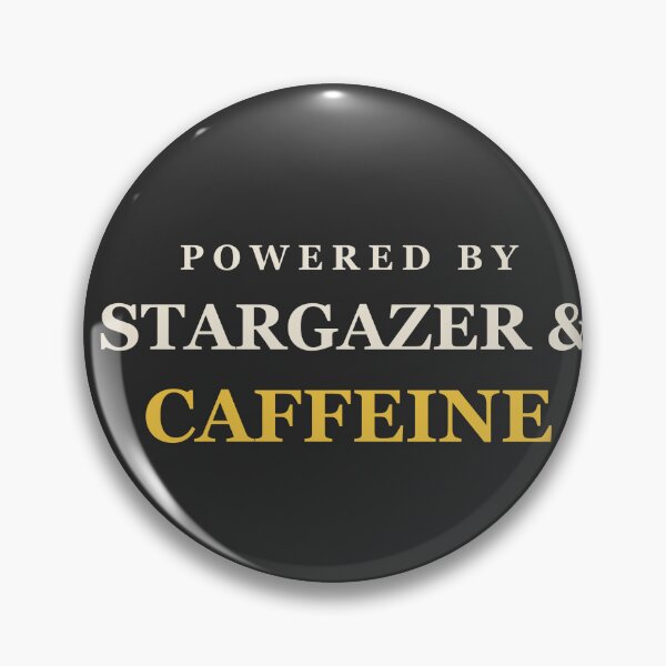 Item preview, Powered By Stargazer & Caffeine - Astronomy designed and sold by RetroThreadWorks.
