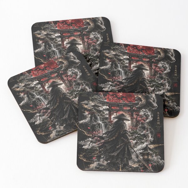 Item preview, Mujō — Samurai Dragon Red Moon Japanese Dark Art designed and sold by anitant.