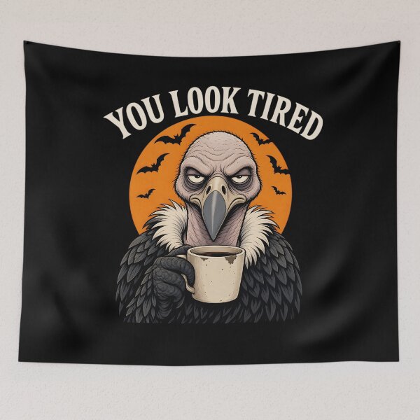 Item preview, You Look Tired Funny Vulture Halloween Humor Coffee designed and sold by clothesy7.