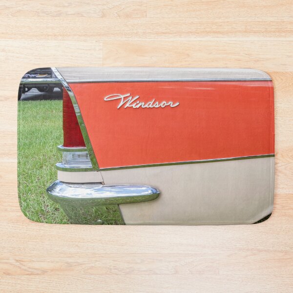 Item preview,  1957 Chrysler Windsor Desert Rose and Gauguin Red Technical Blueprint Car Poster designed and sold by RichFrancoCars.