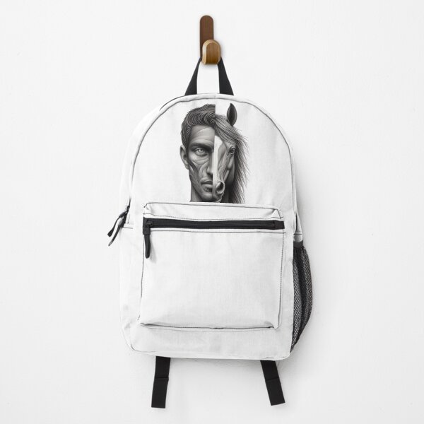 Item preview, Half Man Half Horse Surreal Split Portrait Art designed and sold by UrbanKosi.