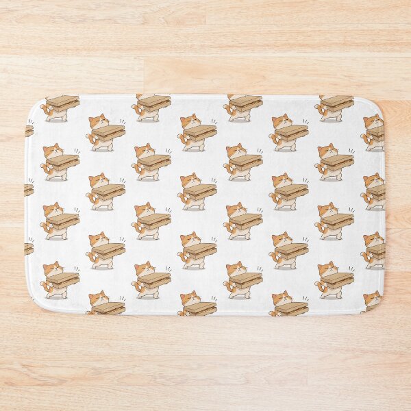 Item preview, Funny Cat Carrying Giant Pizza Box | Cute Food Lover Cat designed and sold by Catchy-Couture.